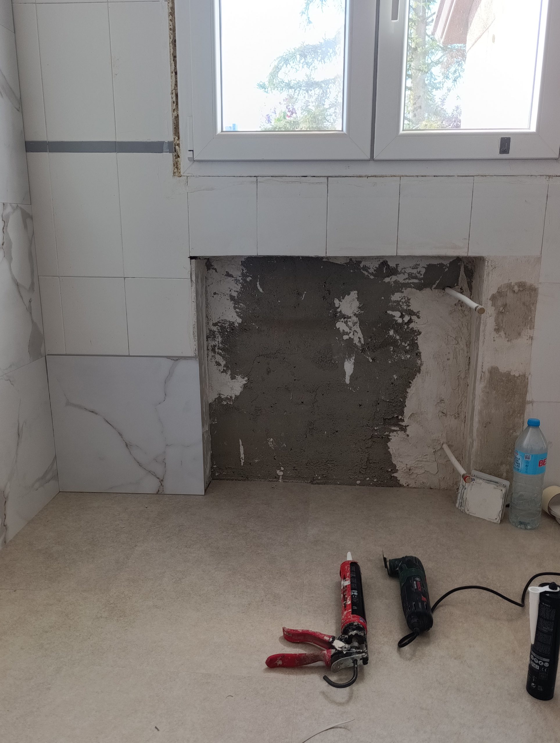 Reforma de cocina en Las Rozas durante la obra